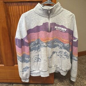 Playboy by pacsun 1/4 zip sweatshirt medium